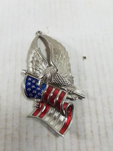 Gorham Eagle & Flag Patriotic Pendant UNITED WE STAND (VBM0752) - Picture 1 of 2
