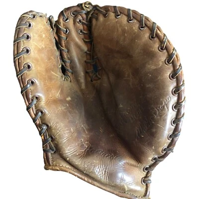 vintage old 1950's Walter Dropo MacGregor Model G153 Leather baseball glove mitt - Image 1 of 4