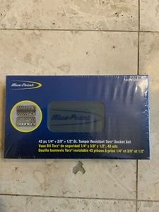 Blue Point 43 Pc Mixed Drive Tamper Resistant Torx Socket Set BLPTSSC43 New - Picture 1 of 2