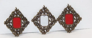 Lot 3 Miniature Vintage SMR Italy Ornate Metal Picture Frame - Picture 1 of 6