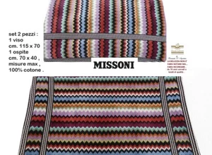 MISSONI  set spugna 2 pezzi :  1 viso cm. 115 x 70 + 1 ospite cm. 70 x 40 - Picture 1 of 11