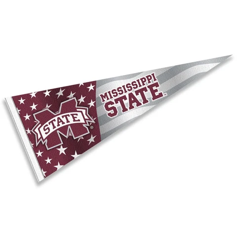 Mississippi State Bulldogs Nation USA Stars and Stripes Pennant Full Size Cover