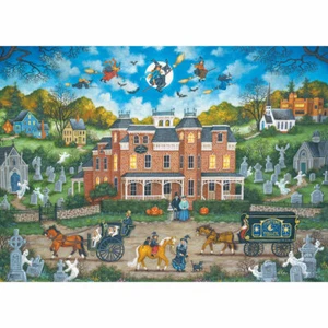 HALLOWEEN FRIGHT NIGHT Bonnie White - MasterPieces 300 LARGE piece puzzle - NUEVO - Imagen 1 de 1