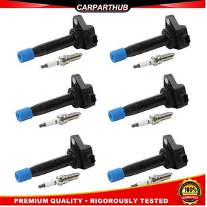 6x Bobina de encendido y bujía para Acura RDX ZDX Honda Pilot Ridgeline V6 3.5 3.7 - Imagen 1 de 17