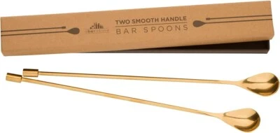 A Bar Above Gold Bar Spoon Set Smooth Handle Long Spoons for Stirring & Layering - Image 1 of 4