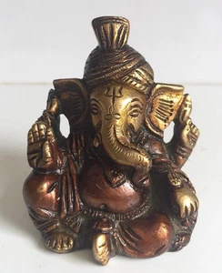 Ganesha 3"" pesado Mukut Pagri Ganesh elefante cara dios hinduismo Ganpati - Imagen 1 de 4