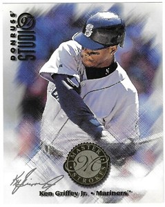 Ken Griffey Jr. 1997 DONRUSS STUDIO MLB MASTER STROKES 8X10 PHOTO CARD #3 SP HOF