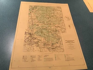 Vintage 1974 Dickerson County Michigan DNR Highway & Recreation Information Map - Picture 1 of 2