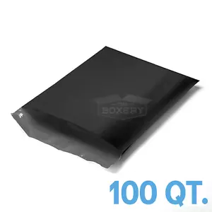 100- 12x15,5 SCHWARZ POLY VERSANDTASCHEN UMSCHLÄGE TASCHEN 12 x 15,5 -2,5 MIL von The Boxery - Bild 1 von 2