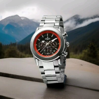 Reloj CROTON Nuevo Todo Acero Inoxidable Cronógrafo con Fecha VENTA AL POR MENOR $375 Foto 1 de 4