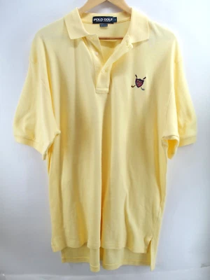 Saddle Creek Golf Club Ralph Lauren Polo Men's Large Golf Shirt Yellow - Image 1 of 4