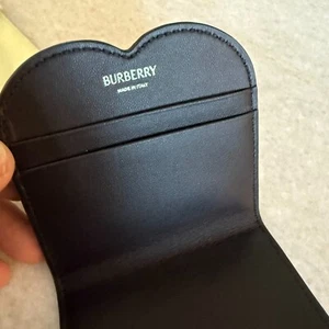 Burberry Kartenetui B-Form Unisex Schach Schwarz Leder - Bild 1 von 11