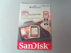 ScanDisk Ultra SDXC UHS-I Card 64 GB / Go New - Picture 1 of 1