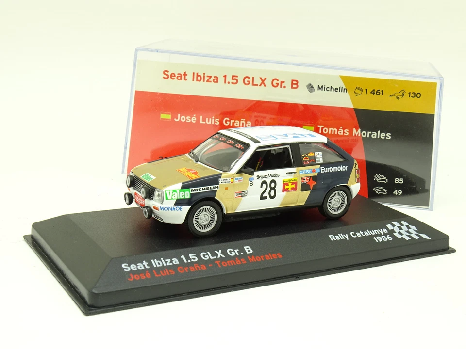Ixo Press 1/43 - Seat Ibiza 1.5 GLX Gr B Rally Catalogne 1986 - Image 1 of 1