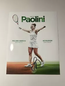 Foto autografiada 8x10 firmada por Jasmine Paolini automática Roland Garros tenis Wimbledo - Imagen 1 de 1