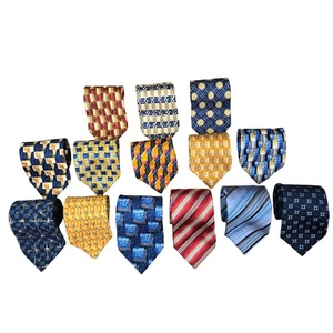 Lote de 14 Corbatas de Seda Ermenegildo Zegna De Colección Modernas Coloridas Formales Negocios - Imagen 1 de 6