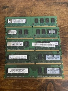 Mixed Lot Of Memory Ram Mixed Brand 2x2gb 3x1gb - Picture 1 of 3
