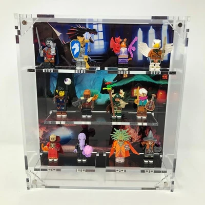 LEGO Minifigures Dungeons & Dragons 99.9% Complete Set 12 Custom Disp Case READ - Image 1 of 4