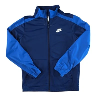 Nike Navy Blue Full Zip Lightweight Jacket Sweatshirt Size Large Boys L - Image 1 of 4