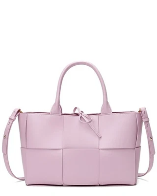 Tiffany & Fred Paris Woven Smooth Leather Tote Women's Pink - Image 1 of 3