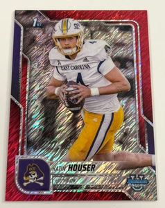 Katin Houser 2025 Bowman Chrome U University Red Shimmer 1st RC Card 4/5 !!!! - Picture 1 of 2