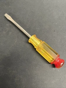 Sears 41491 Flathead Screwdriver, Amber & Red Handle, BF  - Picture 1 of 5