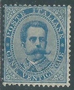 1879 REGNO UMBERTO I 25 CENT SENZA GOMMA - ASTA - Picture 1 of 2