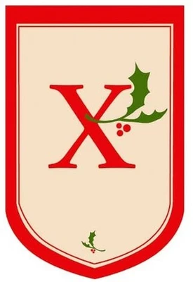 Monogram Letter X Garden Flag Outdoor Holiday Decoration Double Sided 12x18 - Image 1 of 4