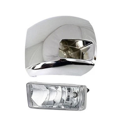 Front Bumper Chrome End Cap+Fog Light For 2007-2012 Silverado 2500HD 3500HD Left Foto 1 de 4