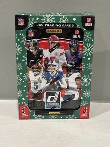2025 Panini Donruss Football NFL Trading Cards Sealed HOLIDAY TIN In Hand - Picture 1 of 8