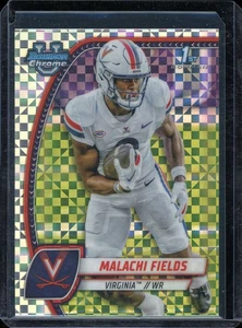 2024 Bowman University Chrome Malachi Fields #124 X-Fractor Rookie - Picture 1 of 3