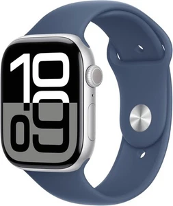 APPLE Watch Series 10 - 42 mm Silver Aluminium Case with Denim Sport Band, S/... - Picture 1 of 1