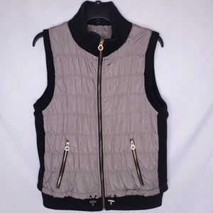 Calvin Klein Puffer Vest Womens XL Performance Cream, Black Full Zip - Picture 1 of 10