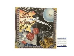 Álbum de vinilo autografiado firmado por Ben Harper White Lies for Dark Times ACOA - Imagen 1 de 4