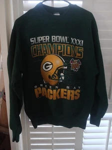Vintage Green Bay Packers 1996 NFC Champions Super Bowl XXXI Sweatshirt Gr. M - Bild 1 von 3