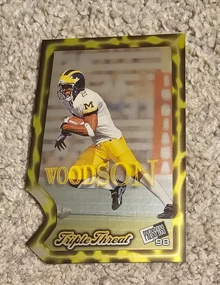 Press Pass 1998 - Triple amenaza troquelado Charles Woodson #TT9 (RC) HOF  Foto 1 de 2