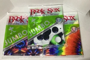 3 Book Sox Stretchable Fabric Book Covers Jumbo Print Fits 10”H X 8”W Or Larger - Imagen 1 de 8