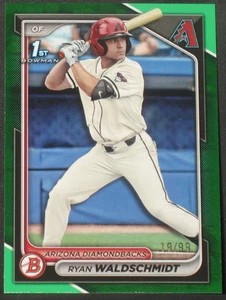 Ryan Waldschmidt 2024 Bowman Draft Green Parallel Rookie 1st #BD18 (19/99) Dback - Picture 1 of 2
