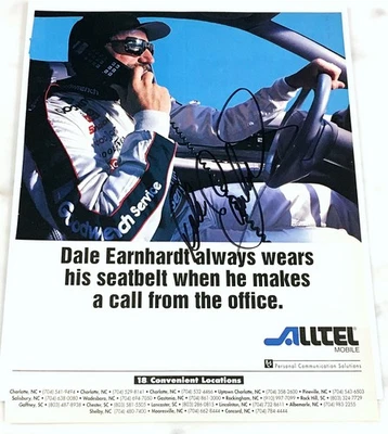 DALE WONHARDT SR. AUTOGRAFIADO 8x11 página de pub - anuncio de teléfono móvil alltel 1996 Foto 1 de 3
