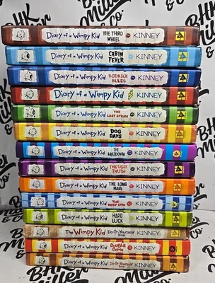 Diary of a Wimpy Kid Hardcover Chapter Book Collection Lot of 14 by Jeff Kinney - Image 1 of 4