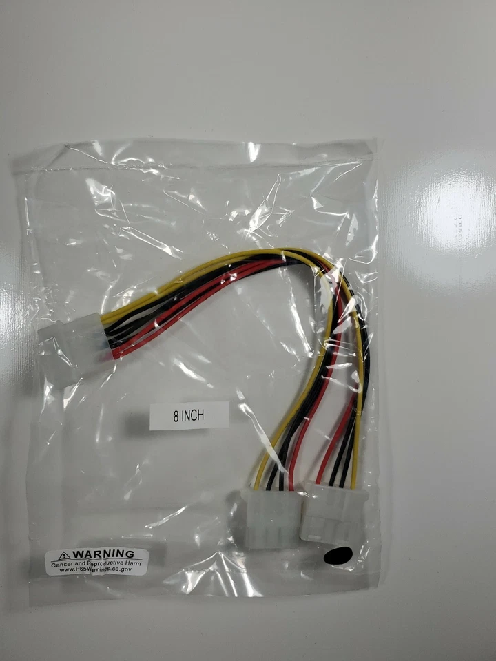 8 Inch 4 Pin Power Cable NEW - Image 1 of 2