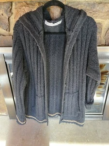 Cárdigan Suéter Raquel Allegra Colegial Con Capucha Alpaca Azul Talla 2 M/L - Imagen 1 de 4