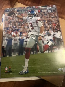 Daniel Jones signed 16x20 1st Start GW TD Photo Framed Giants Rookie Auto - Bild 1 von 4