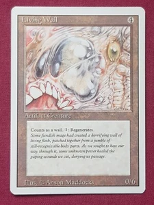 Magic The Gathering REVISED EDITION LIVING WALL artifact card MTG - Picture 1 of 2