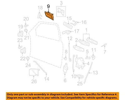 Manija interior de la puerta izquierda Mercury Ford OEM Grand Marquis 3W7Z5421819AAB Foto 1 de 2
