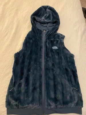 Chaleco The North Face Furlander para mujer M gris con capucha piel sintética femenino suave Foto 1 de 4