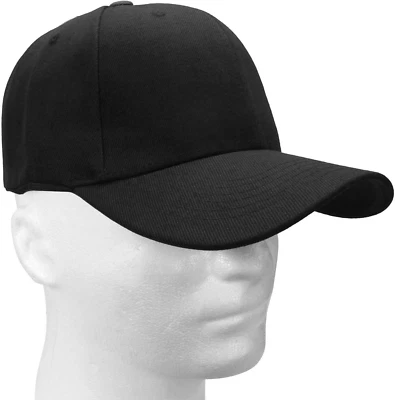 Unisex Black Adjustable Baseball Cap for Running Outdoor Sports - Image 1 of 4