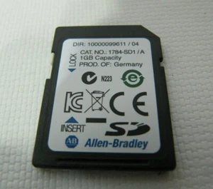 Tarjeta de memoria Allen-Bradley 1 GB PLC Cat. 1784-SD1 Ser A - Imagen 1 de 3
