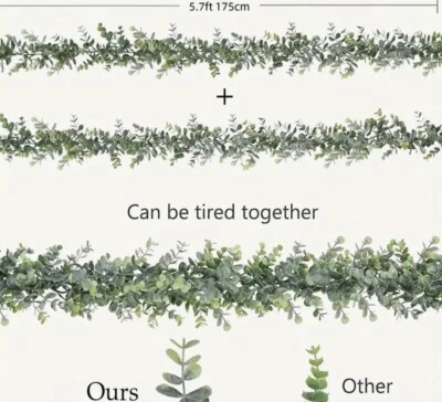 Guirnalda de eucalipto de boda (dos hebras incluidas) Foto 1 de 4