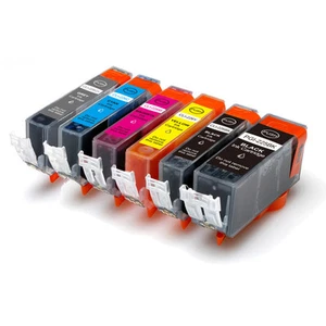 6 Premium Tinten Set + Chip für PGI-225 CLI-226 Drucker MG6120 MG6220 MG8120 MG8220 - Bild 1 von 1